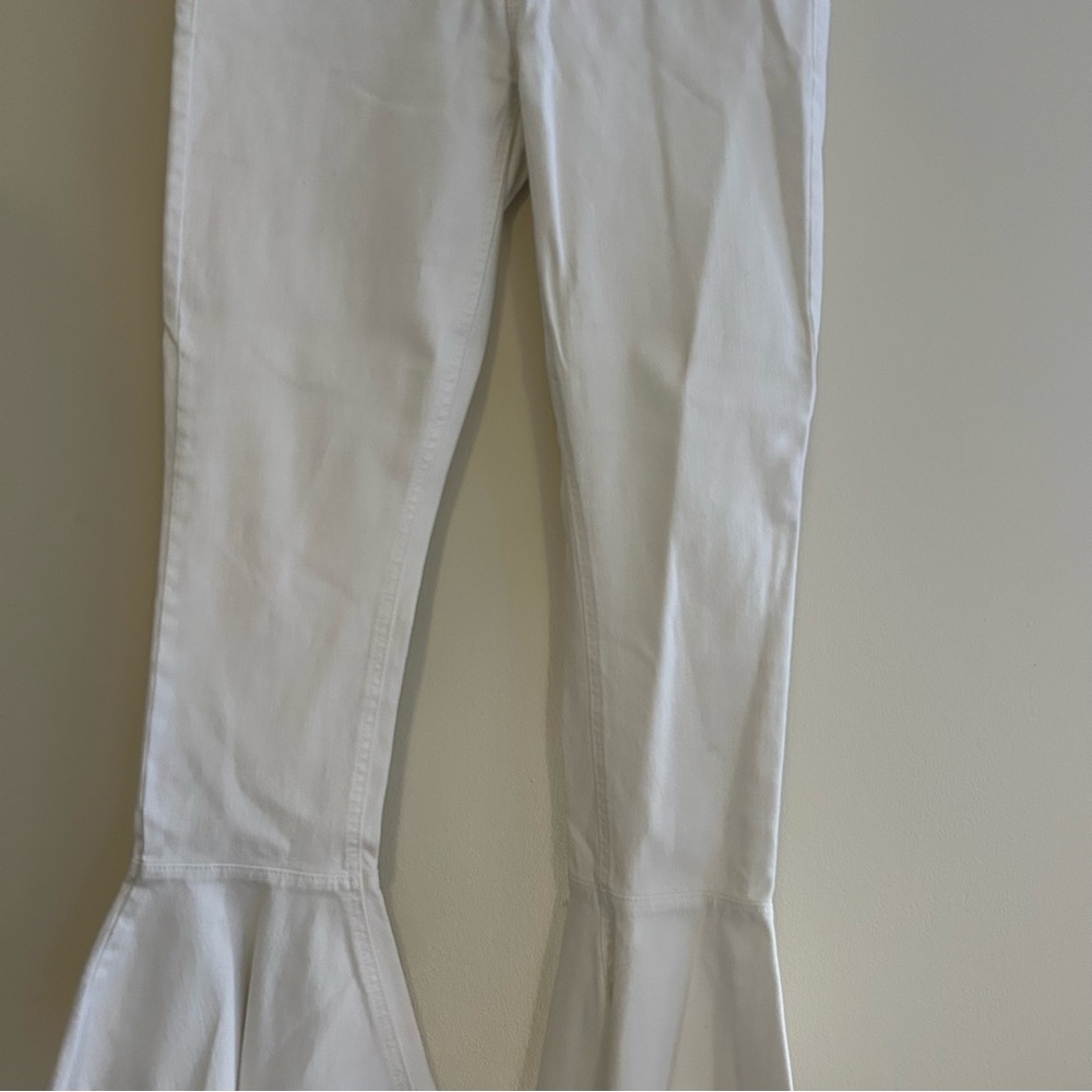 Mother White Flare Jeans The Cha Cha Fray Glass Slipper Bell Bottom Denim 26 - Picture 5 of 14